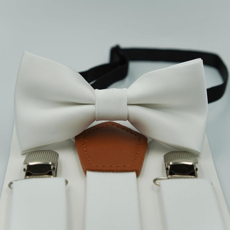 BEWDIO Adjustable Baby Boy Suspenders and Bow Tie, Pre-tied Kids Bowtie and Elastic Suspenders with 4 Strong Metal Clips - Image 4